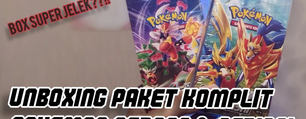 IRZADHIN KONTEN PERDANA POKEMON TCG INDONESIA UNBOXING LENGKAP SET 6 PEDANG dan PERISAI